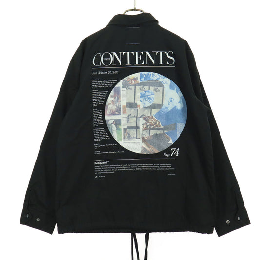 POLIQUANT Made in Japan Back Print Shirt Jacket Black Size M