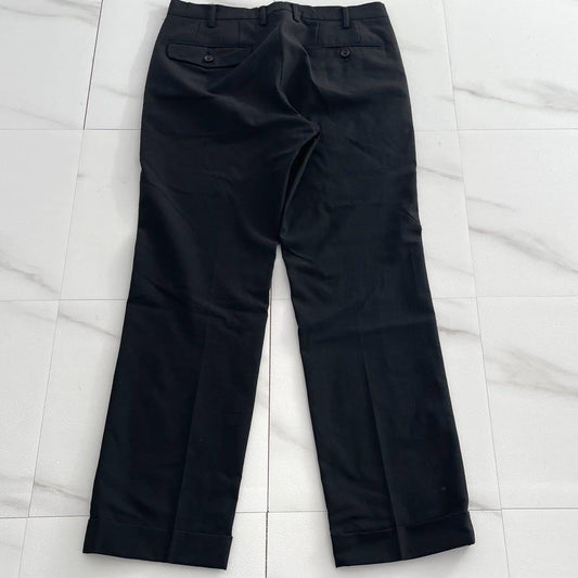 Y's for men Wool Gabardine Straight Slacks Black Size 34