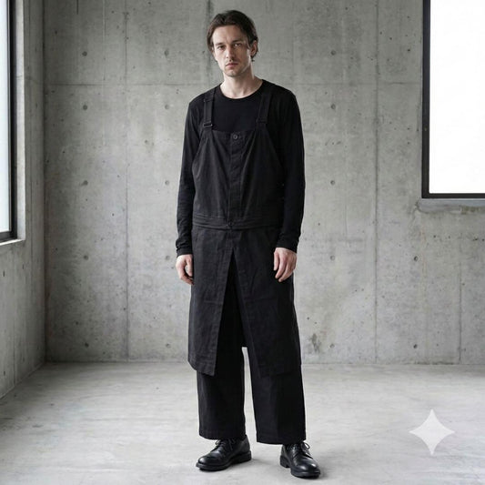 Yohji Yamamoto POUR HOMME 17AW 2-Way Cotton Overalls Size 34