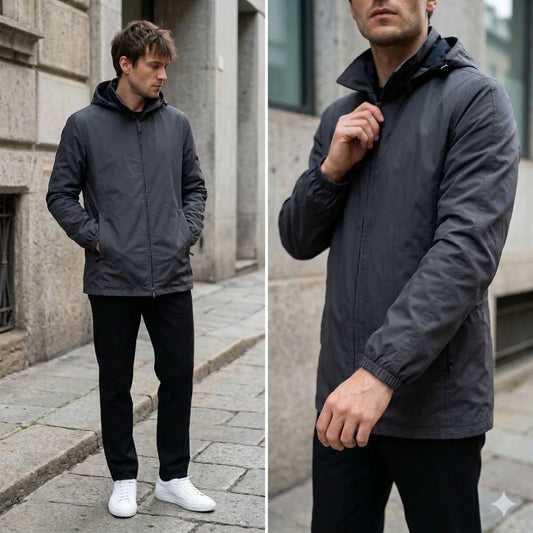 PRADA GORE-TEX Linea Rossa Nylon Jacket Gray Size 46