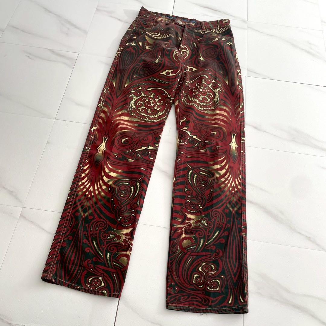 Jean Paul Gaultier Archive Tribal Tattoo Print Jeans