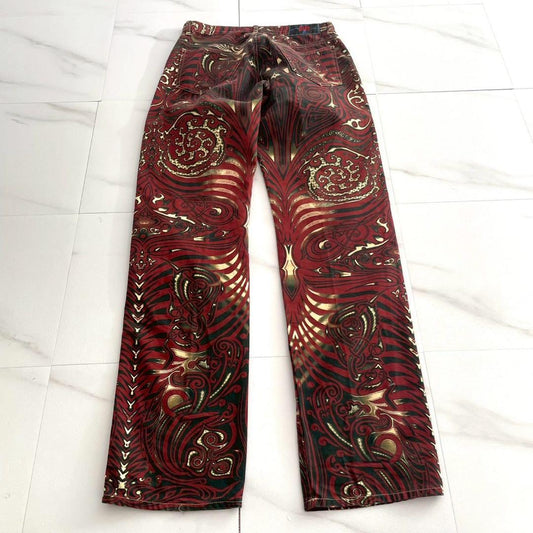 Jean Paul Gaultier Archive Tribal Tattoo Print Jeans
