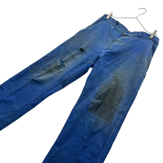 FRENCH VINTAGE 50s-60s Boro French Work Pants Blue