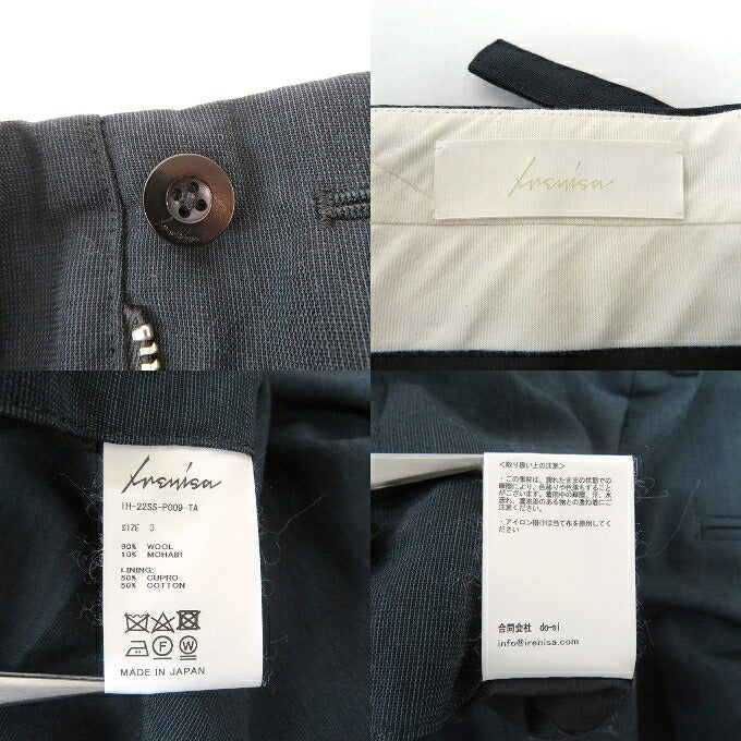 IRENISA 22SS Navy Slacks Size 3