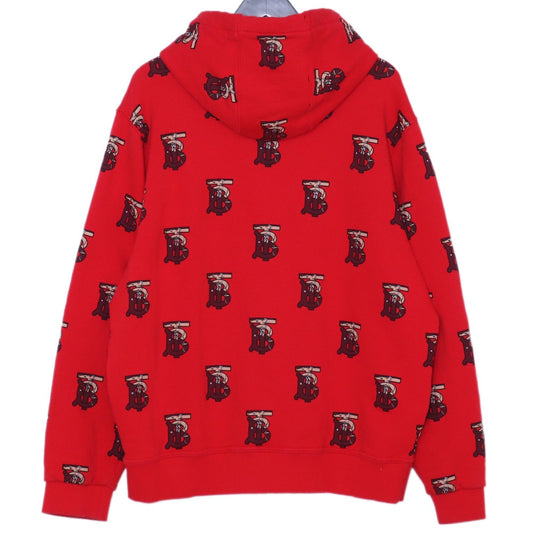 Burberry Red TB Monogram Hoodie Size L