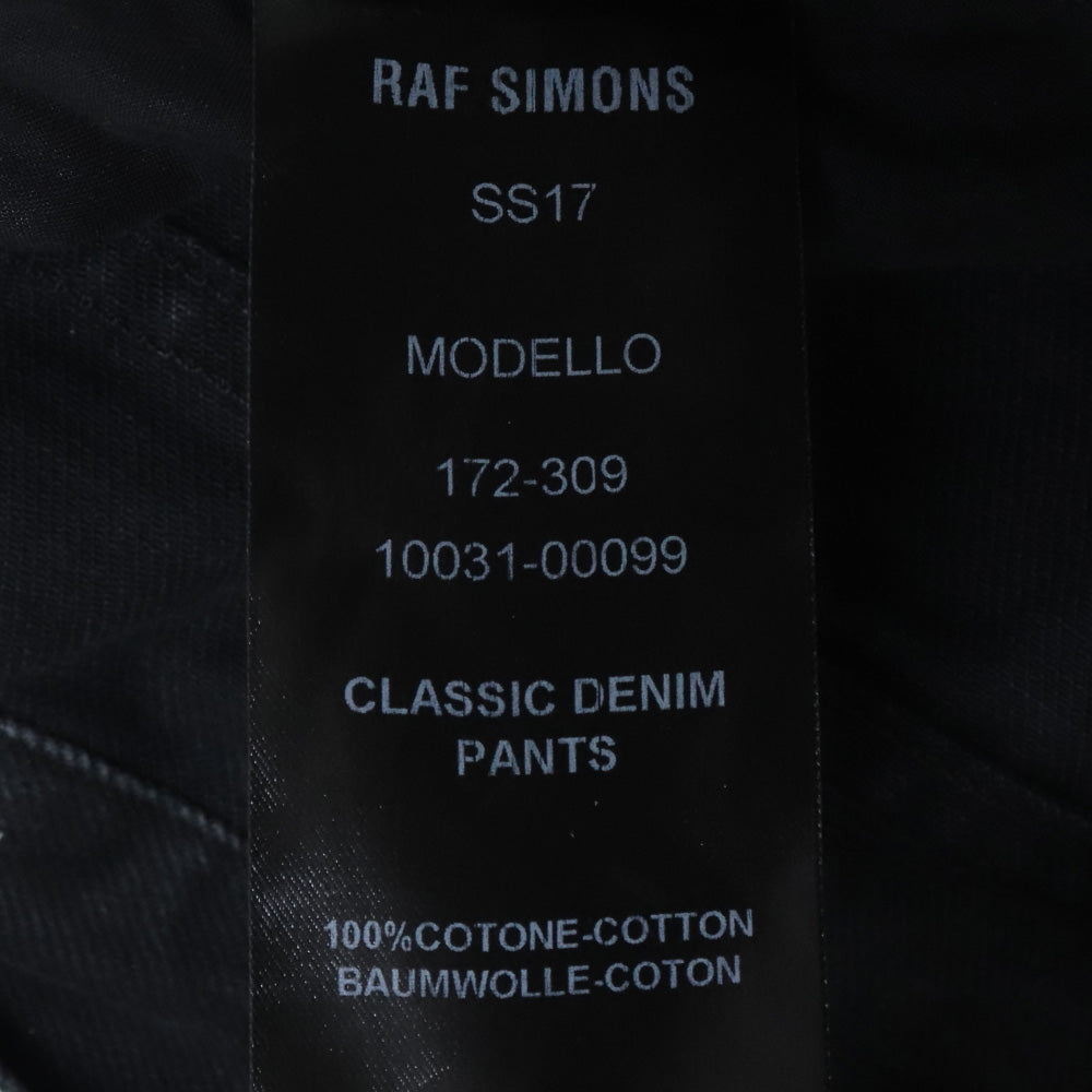 RAF SIMONS 17SS Black Regular Fit Patch Jeans Size 28