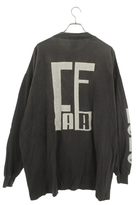 Saint Michael x Fear of God Vintage Logo Print Long Sleeve T-Shirt Gray Size XXL