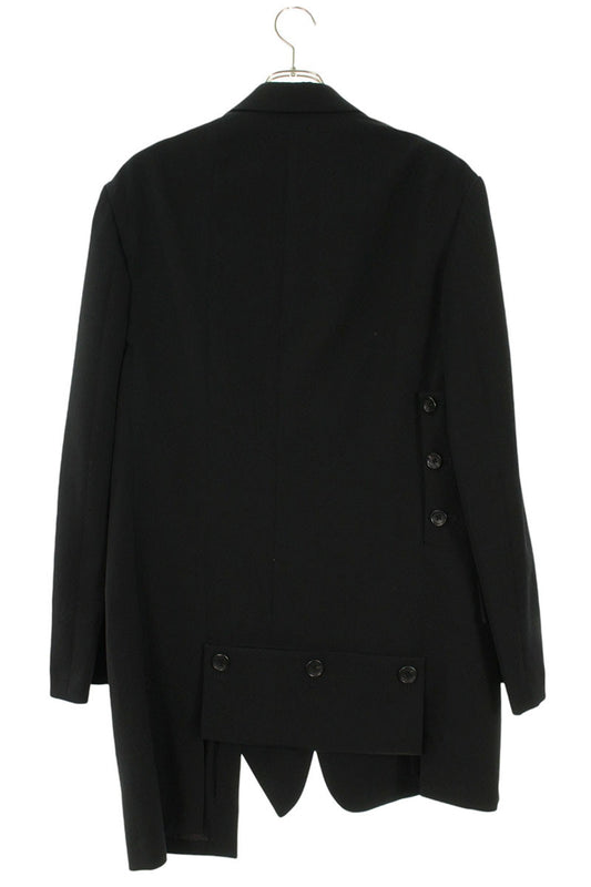 YOHJI YAMAMOTO POUR HOMME 25SS Wool Asymmetric Jacket Black Size 2