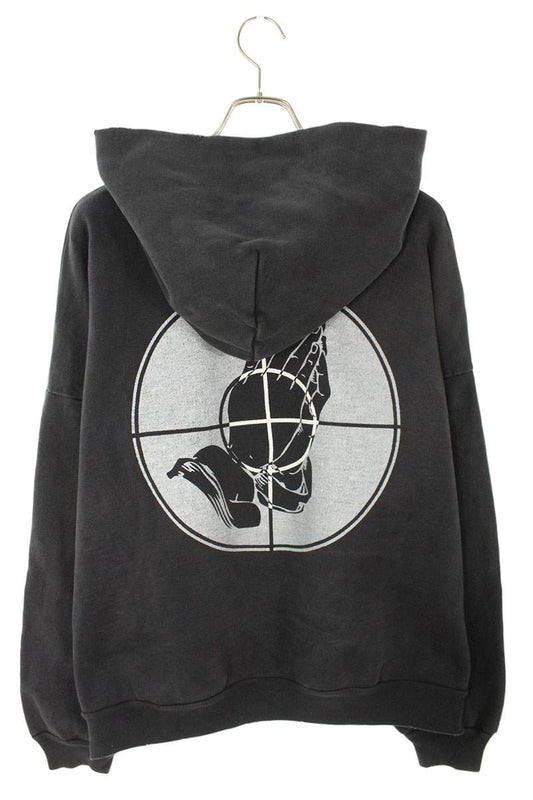 Saint Michael x Fear of God Vintage Logo Print Hoodie Black Size XXL