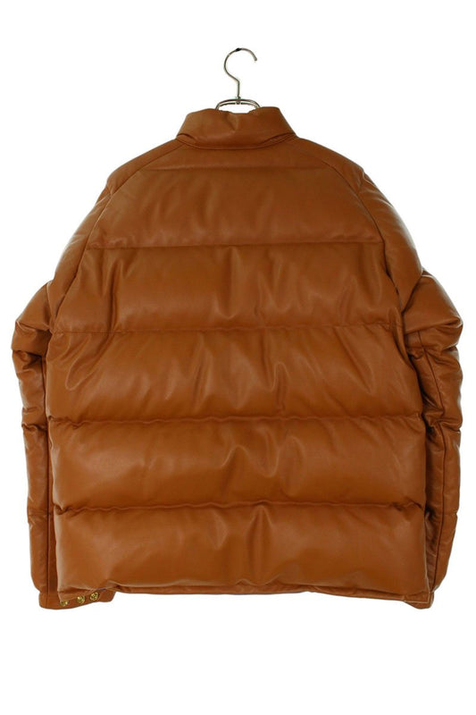 Bape Leather Down Jacket Brown Size M