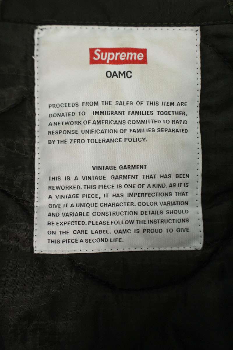 Supreme x OAMC 22AW COMBAT LINER JACKET Green Size L