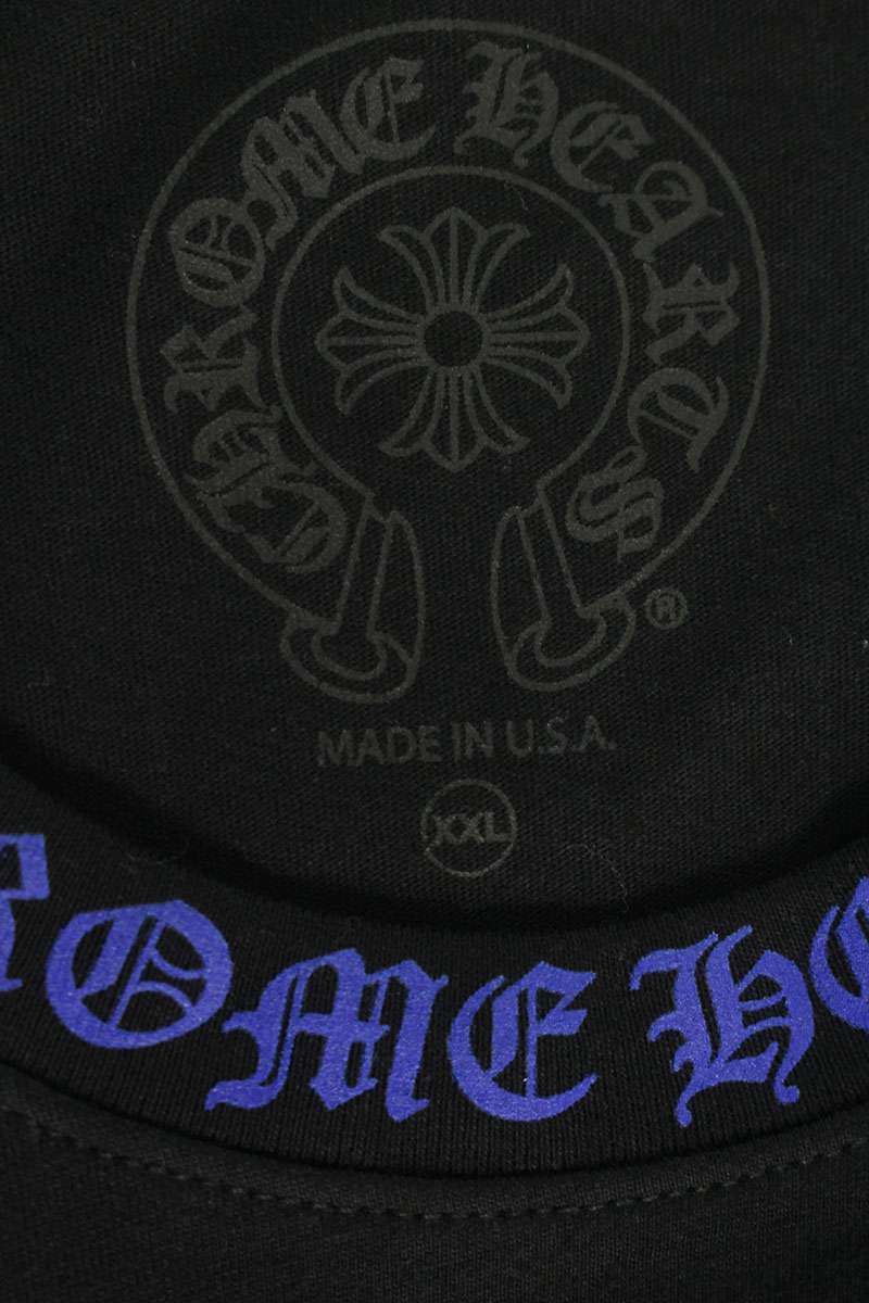 Chrome Hearts Online Exclusive Long Sleeve Tee Black/Blue Size XXL