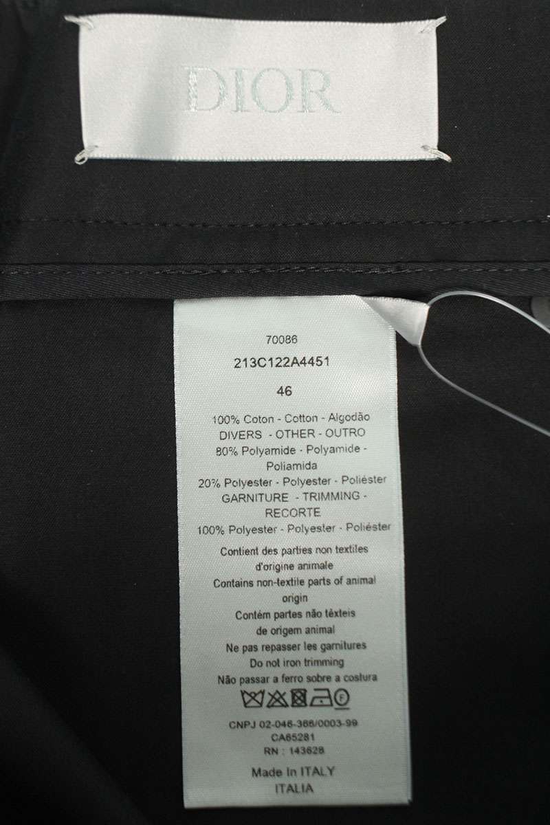 Dior x Sacai 21AW Long Pants Black Size 46