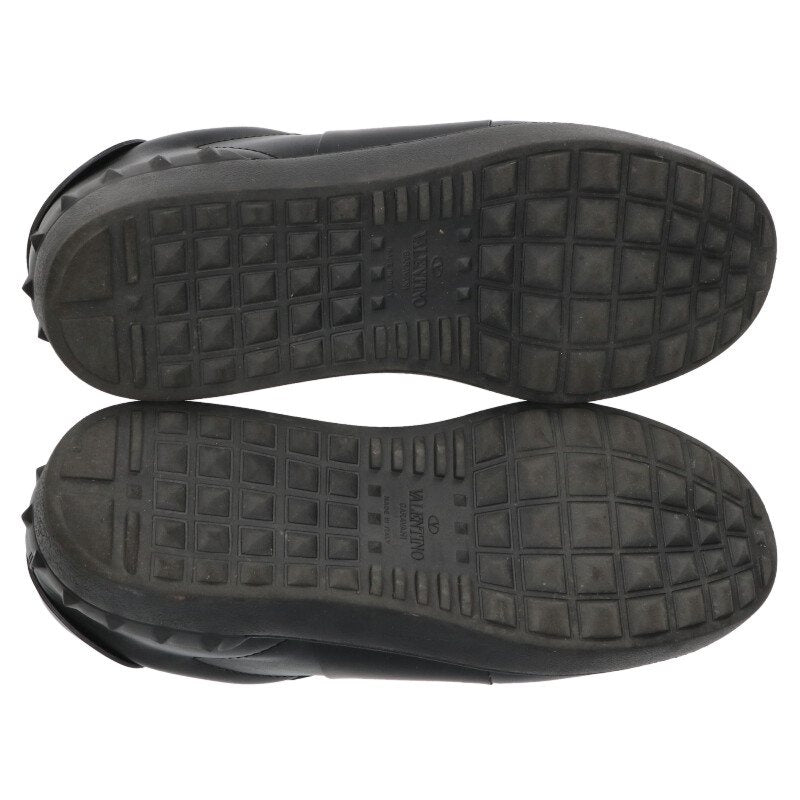Valentino Leather Sneakers Black Size 43