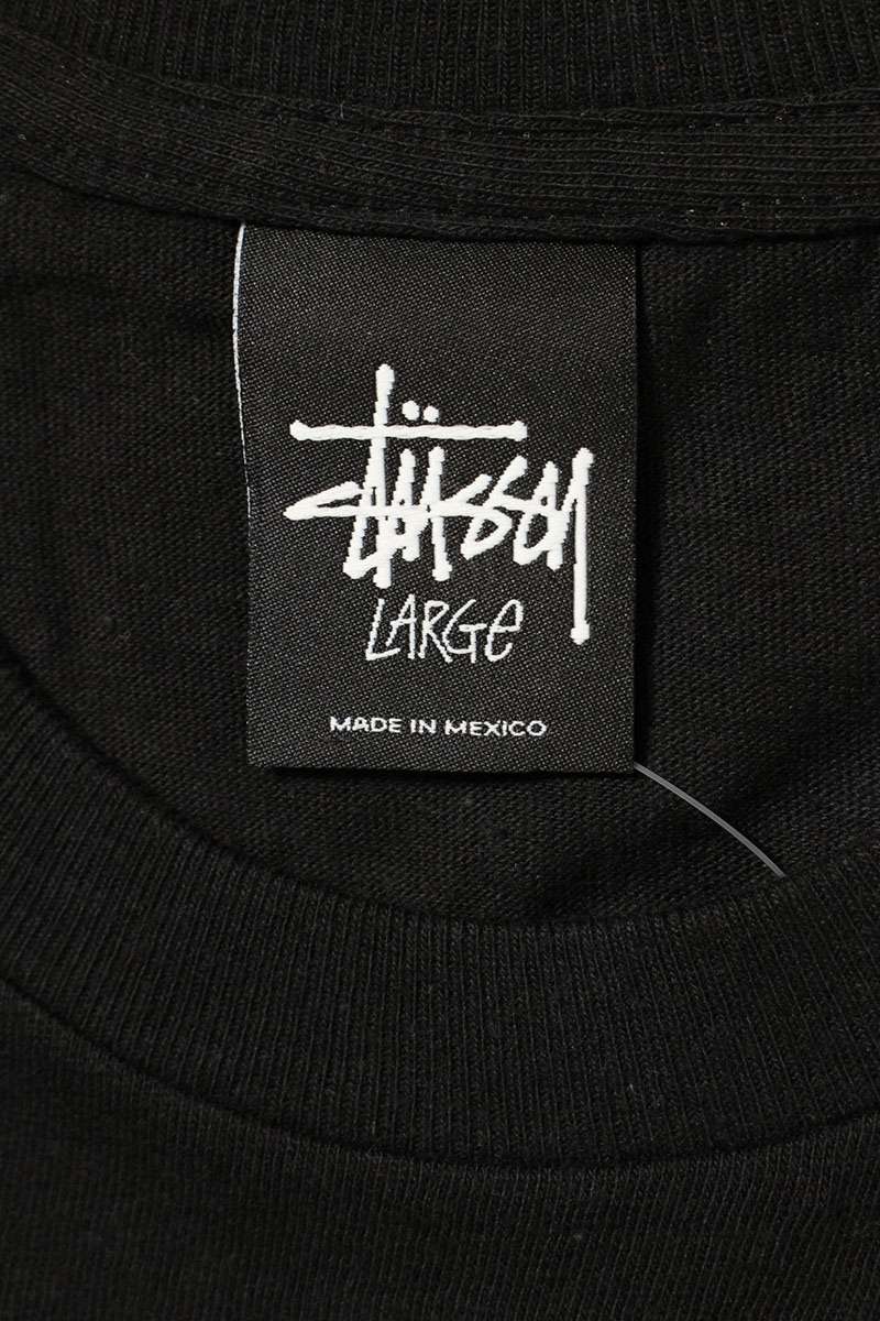 Stussy APPLEBUM Ninja Tune Logo Print T-Shirt Black x Silver Size L