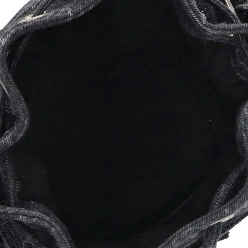 Balenciaga Le Cagol denim all-over print shoulder bag Black One Size