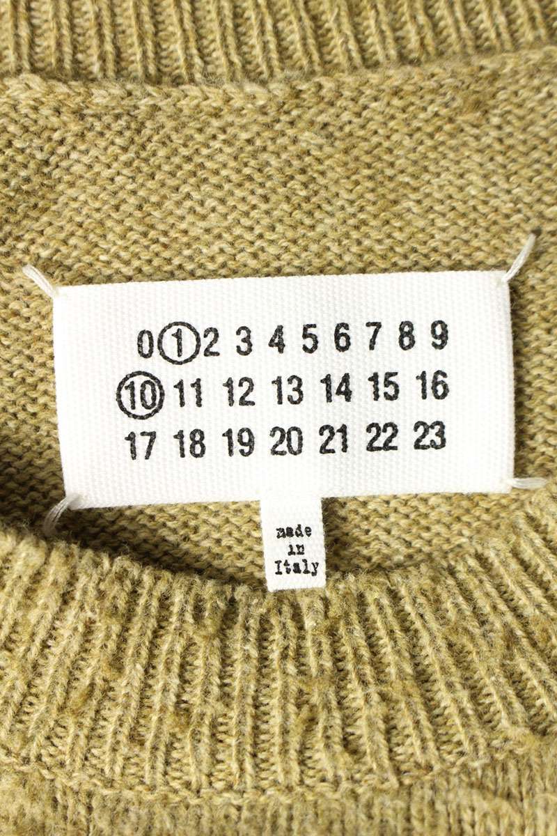 Maison Margiela 25SS Wool Cotton Knit Sweater Brown Size S