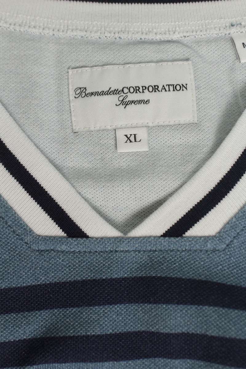 Supreme 23SS Bernadette Corporation Pique Soccer T-Shirt Blue Size XL
