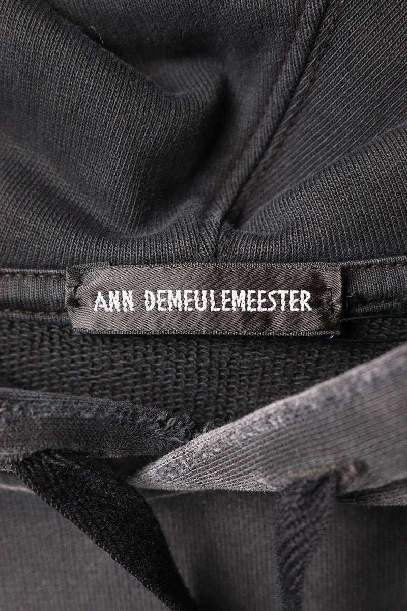 Ann Demeulemeester 25AW Print Pullover Hoodie Black Size XS