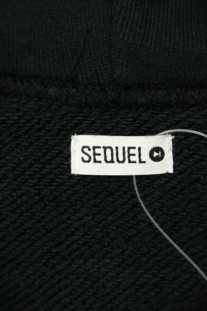 SEQUEL 24AW Print Hoodie Black Size S