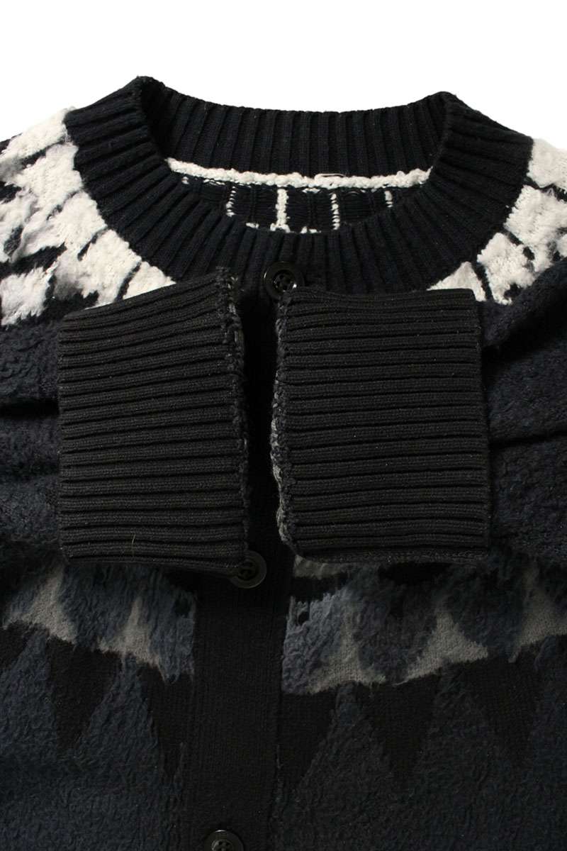 Sacai 24SS Cardigan Black x Blue Size M