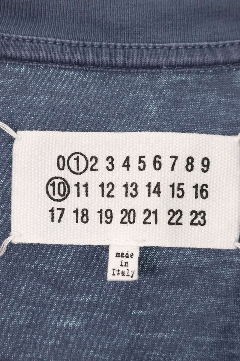 Maison Margiela 23SS Logo Print T-Shirt Blue Size XS