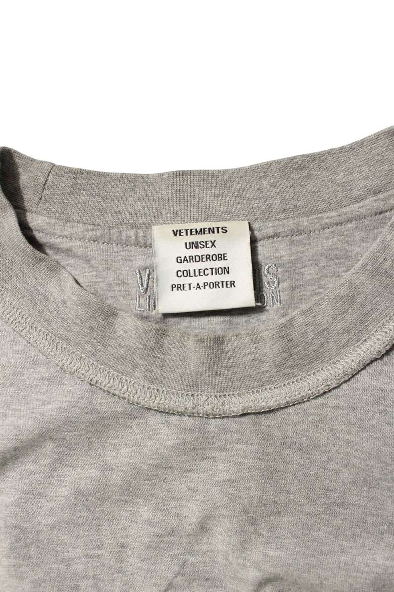 Vetements T-Shirt Gray Size L