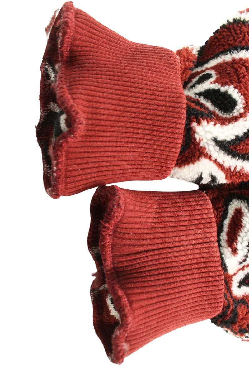 Amiri All-Over Print Fleece Pullover Hoodie Red Size L