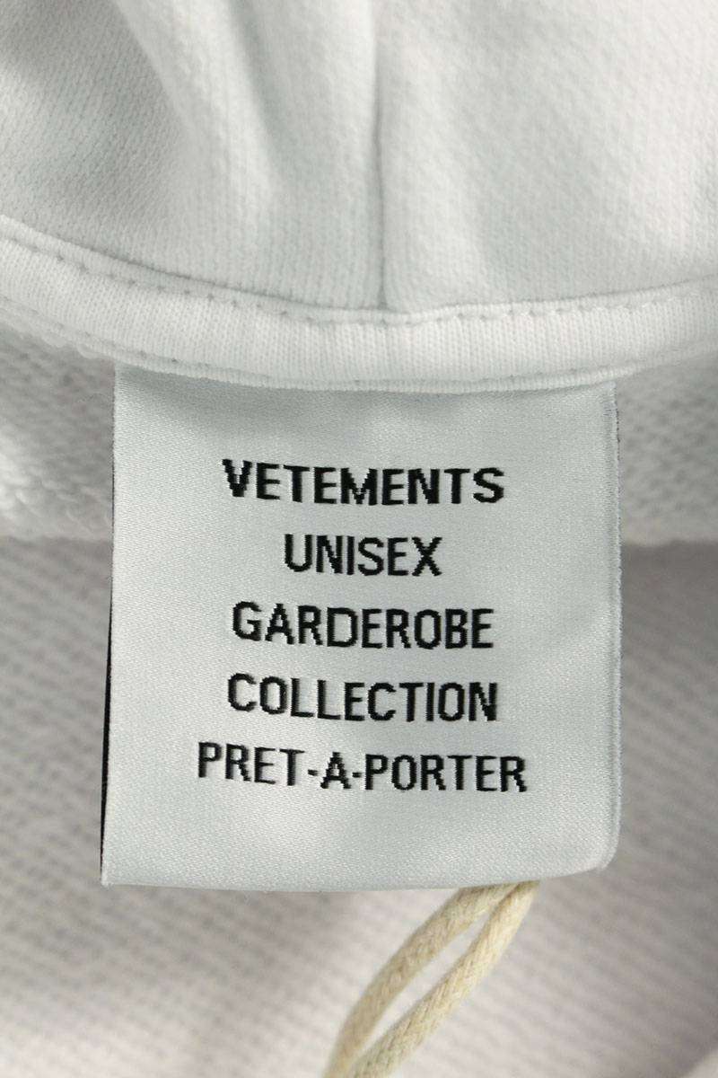 Vetements 23AW WHITE logo embroidery Hoodie White Size S