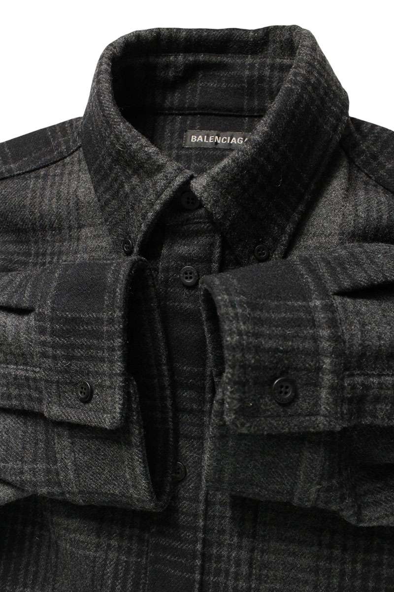Balenciaga Oversized Long Sleeve Shirt Black Size M