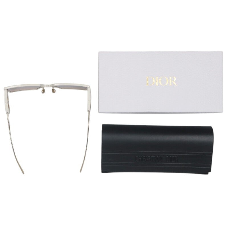 Dior Square Frame Sunglass White x Gold Size 58