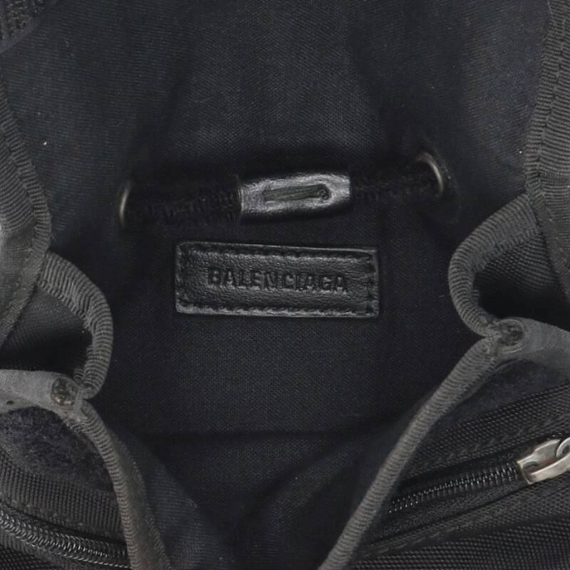 Balenciaga Explorer Logo Nylon Shoulder Bag Black One Size