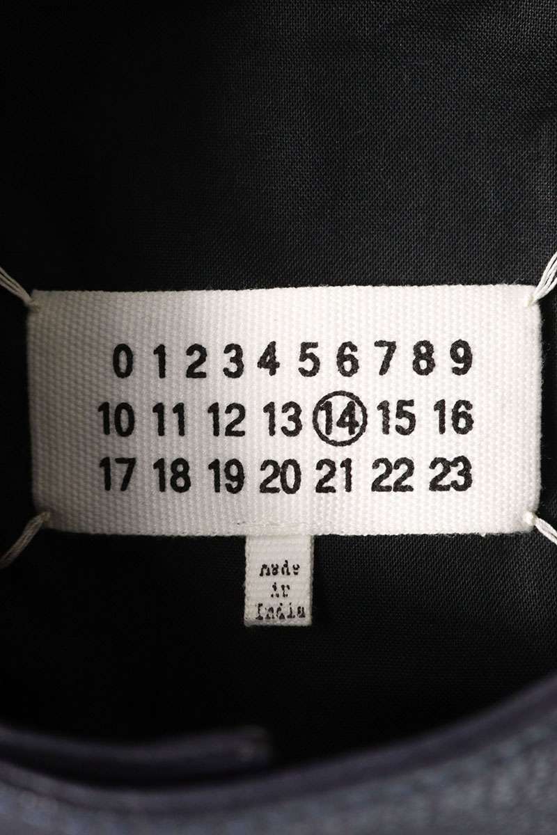 Maison Margiela ZIP Leather Jacket Blue Size 46