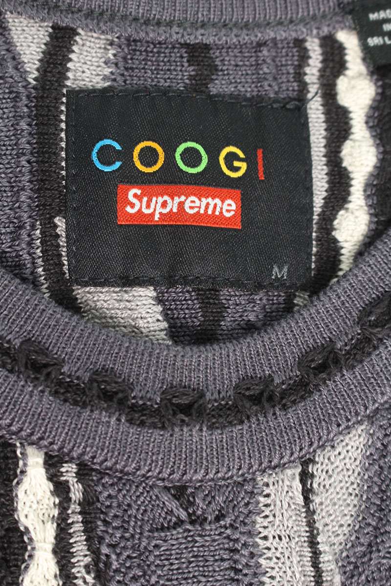 Supreme x Coogi 23SS Basketball Jersey Logo Embroidered Tank Top Gray Size M