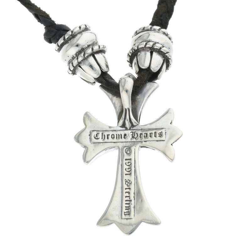 Chrome Hearts Small Necklace Silver x Black (Silver 45.53g)