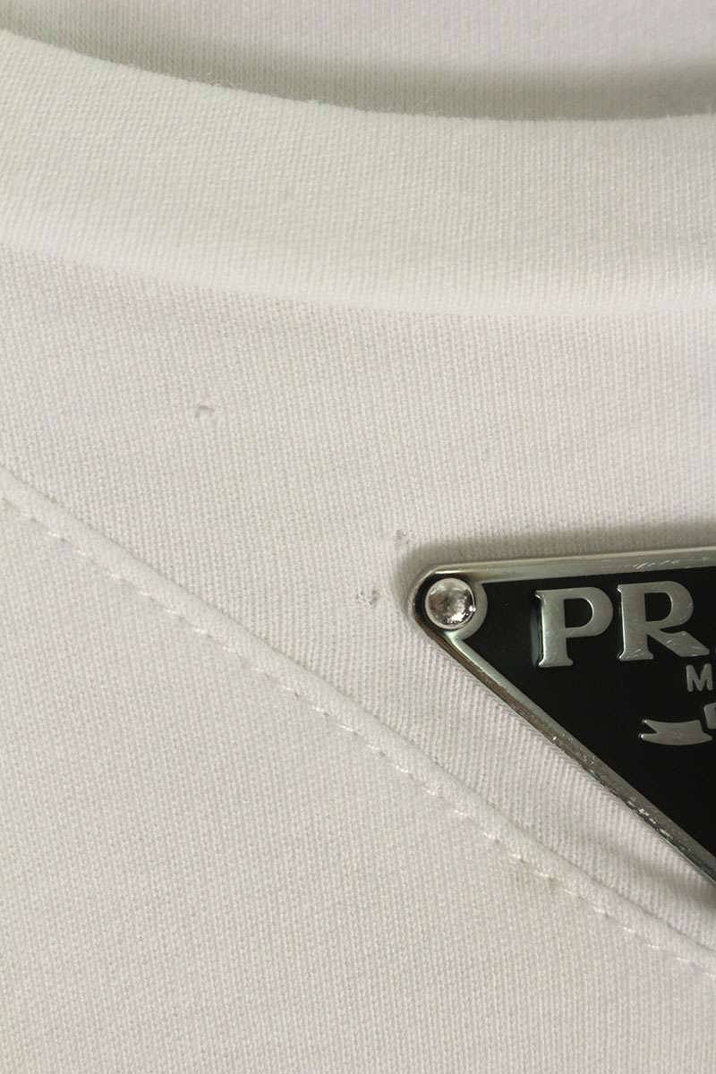 Prada Cotton T-Shirt White Size M