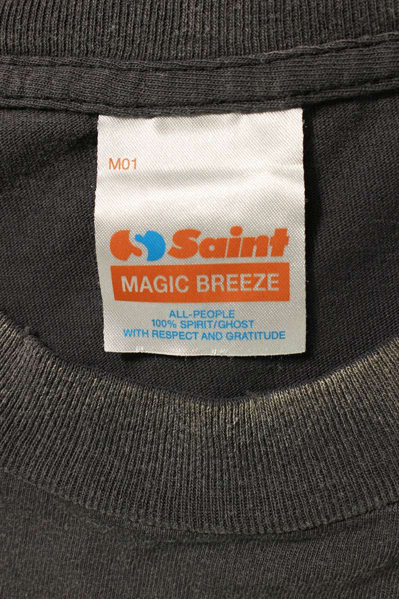 Saint Michael 25AW Print T-Shirt Black Size XL