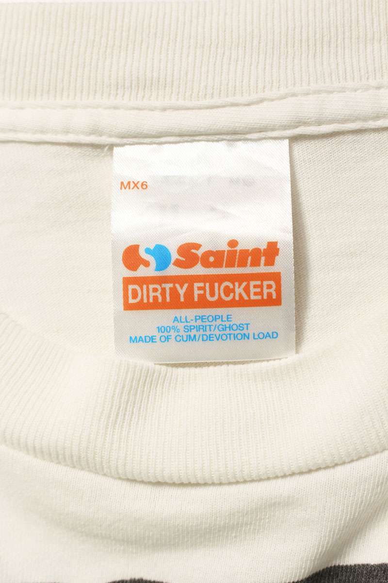 Saint Michael Logo Print T-Shirt White Size XL