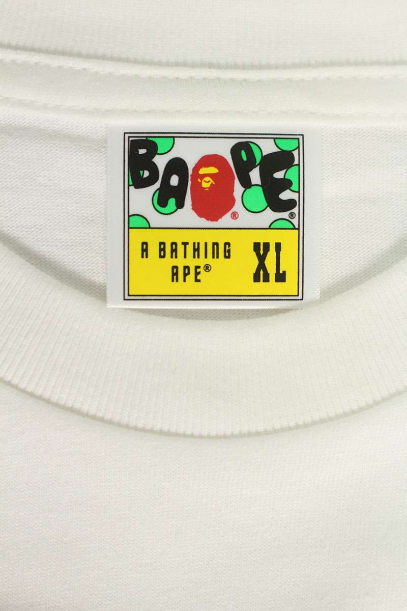 Bape Logo College T-Shirt White Size XL