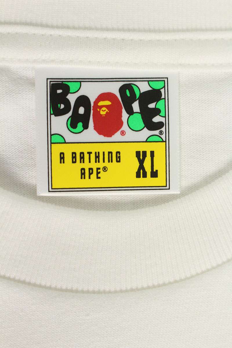 Bape Logo College T-Shirt White Size XL