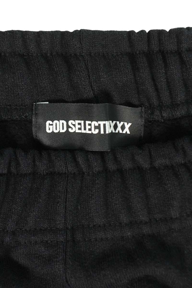 GOD SELECTION XXX Logo Embroidered Long Pants Black Size US 36