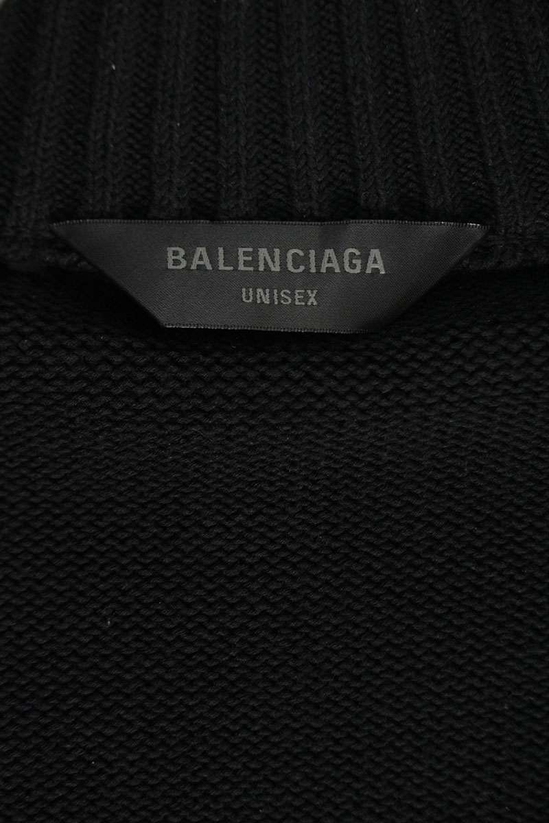 BALENCIAGA 24AW Y2K Zip-Up Cardigan Black Size S