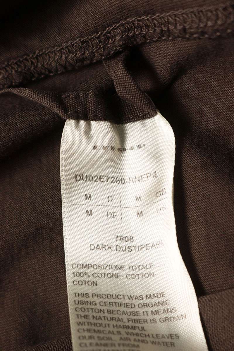 DRKSHDW 25AW Logo Print Long Sleeve T-Shirt Brown Size M