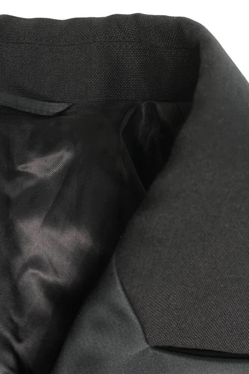 BALENCIAGA Peak Lapel Cutoff Tailored Jacket Black Size S