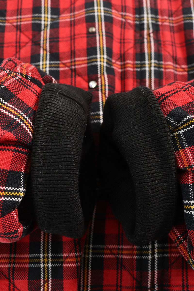 Supreme 25AW Quilted Work Jacket Plaid Stud Blouson Red Size XL