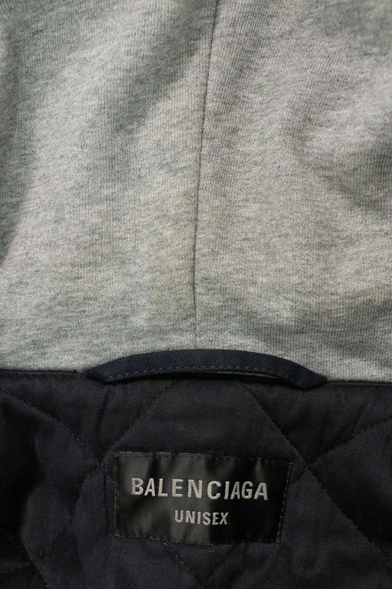 Balenciaga 23AW DOUBLEB Hoodie Blue x Gray Size 3