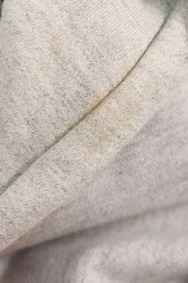 Saint Michael Logo Print Pullover Hoodie Gray Size L