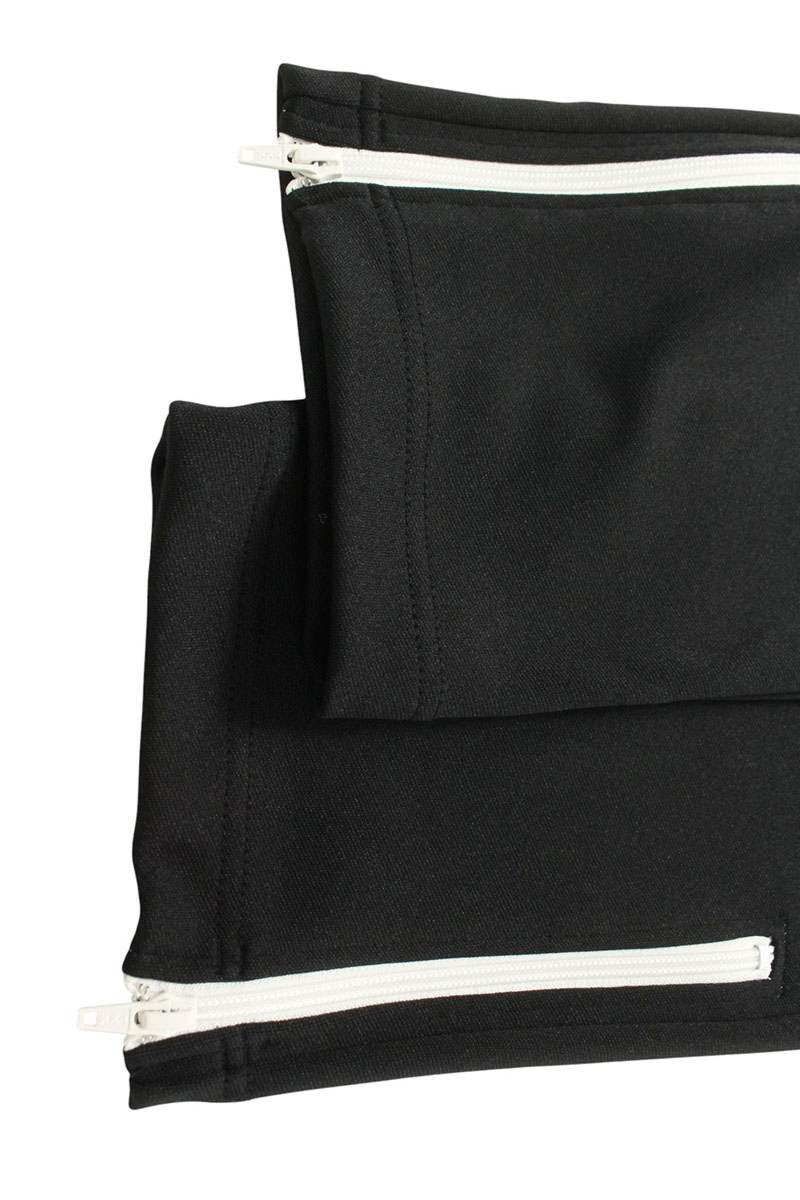 Vintage Comme des Garcons Bottoms - BLACK COMME des GARCONS Ester Track Long Pants Black/White Size 30 - Authentic Archive