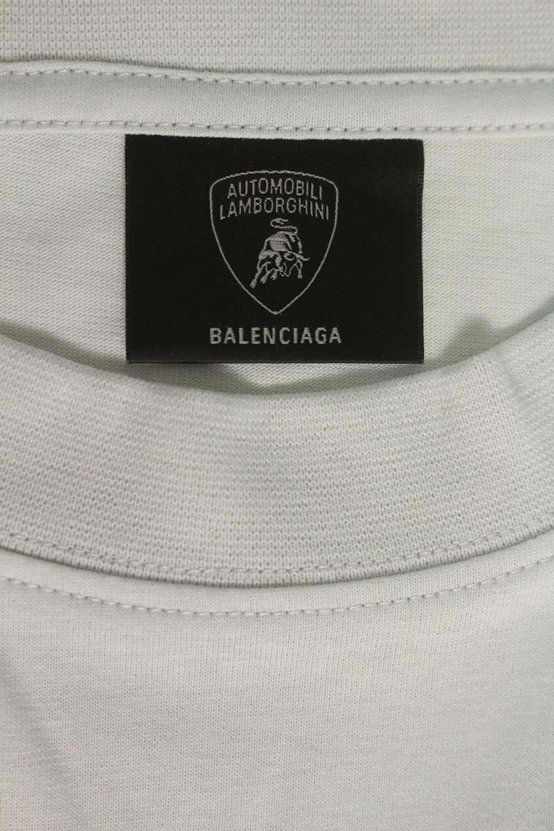 Balenciaga 25AW Logo Print Long Sleeve T-Shirt Gray Size 4