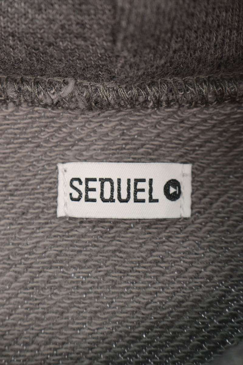 SEQUEL 22AW Logo Print Hoodie Gray Size S